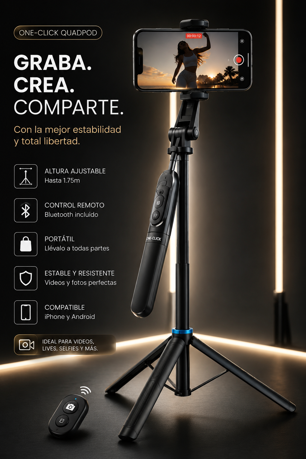Graba, crea y comparte sin esfuerzo