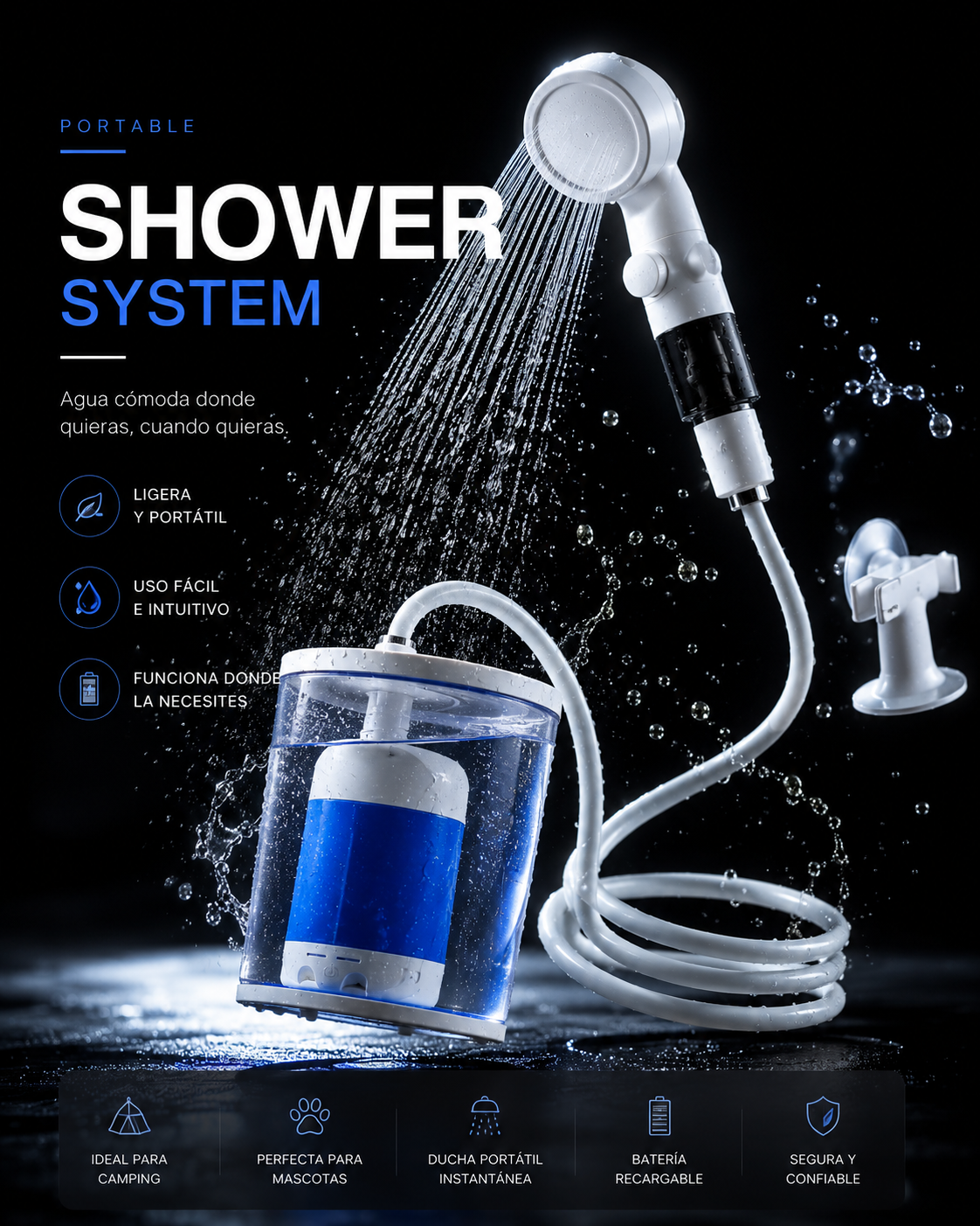 🚿 Libertad total para bañarte donde quieras